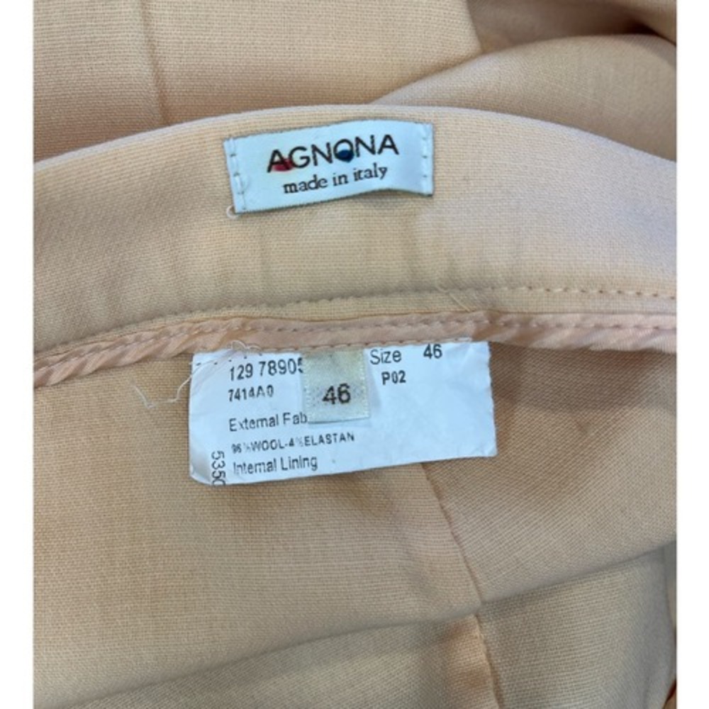 Agnona Peach Wool Trouser Pants Size EU 46 / US 10 Made In Italy Quiet Luxury‎ - Picture 4 of 9